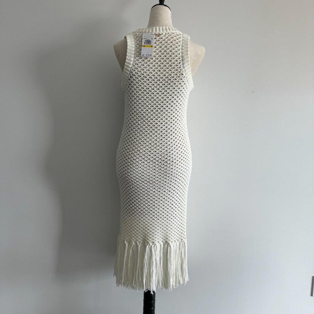 Michael Kors Fringe Trim Knit Dress, New, Size M - Picture 4 of 17